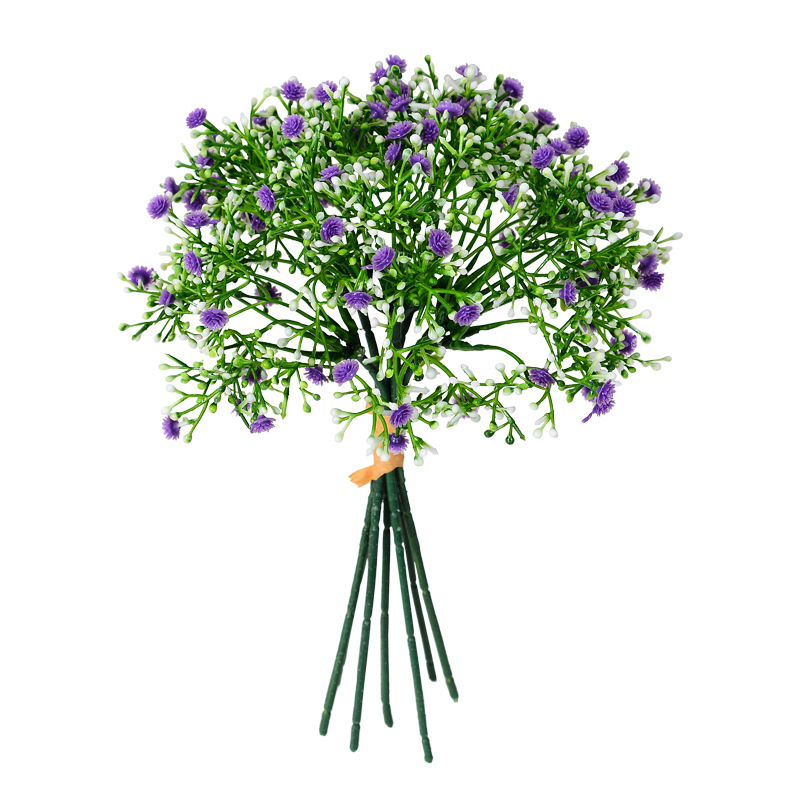 Artificial baby's breath flowers, artificial baby's breath flower handles, hand-held dried flowers, wedding finished products, decorative artificial flowers Item Picture