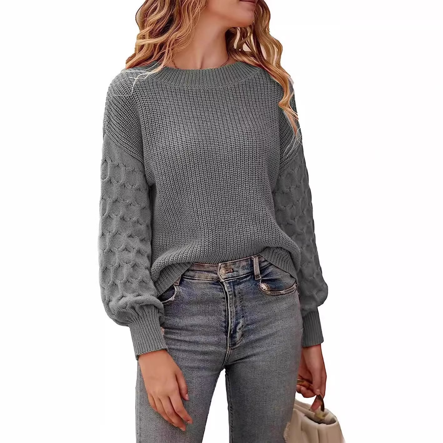 In 2024, European and American women's clothing and the new autumn and winter knitted sweaters, embroidered cardigans, elegant and youthful loose and casual sweaters Specification image