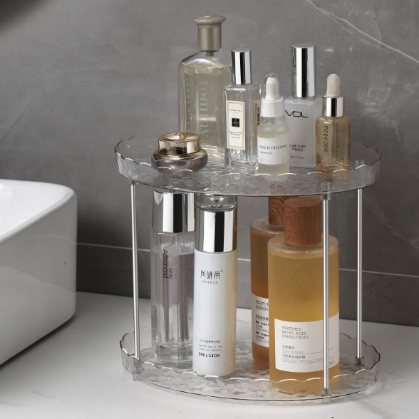 Storage rack, washbasin storage rack, bathroom, toilet, bathroom cosmetics and lipstick storage box, desktop water ripple rack