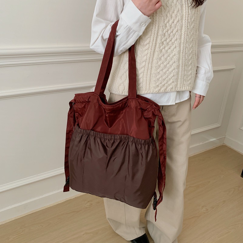 新款单肩包托特双肩折叠包手提简约通勤大容量时尚便携产品图