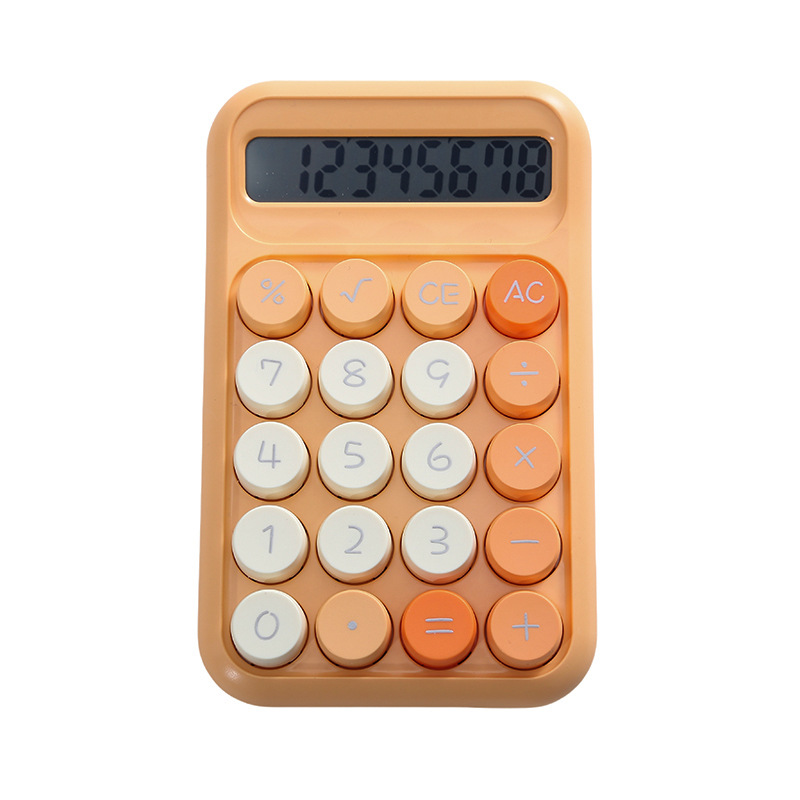 The RZ-863 mechanical key calculator is a dopamine-colored calculator for students and an eight-digit office arithmetic computer Item Picture