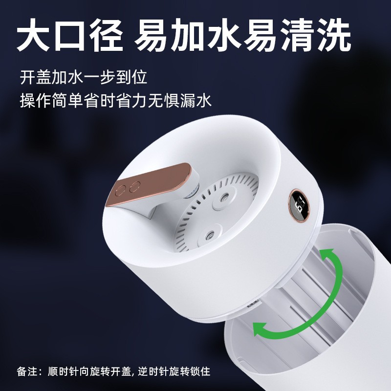 New large-capacity usb humidifier, dual-spray large-capacity 3L humidifier, new household bedroom humidifier details Picture
