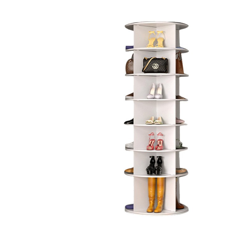 Rotating shoe rack, high appearance level, multi-layer floor storage rack for home use, bookshelf, large-capacity bag and hat storage and display rack Item Picture