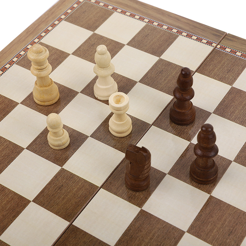 跨境木制圆角可折叠棋国际象棋优质木材高品质磁性国际象棋玩具细节图