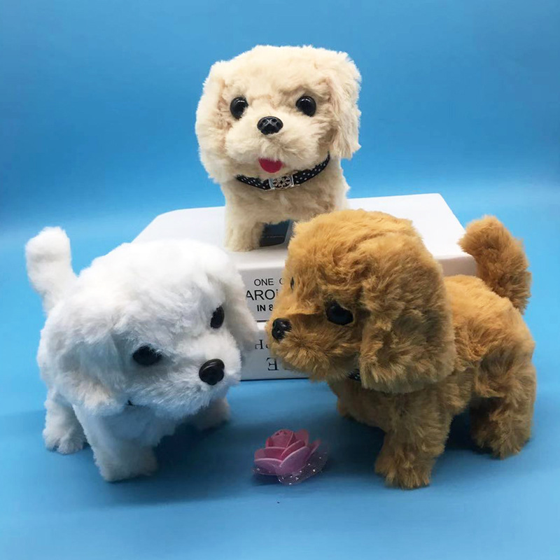 Artificial electric dog plush electric puppy can walk and bark and nod and wag tail teddy dog pet children's toy Application Scenario