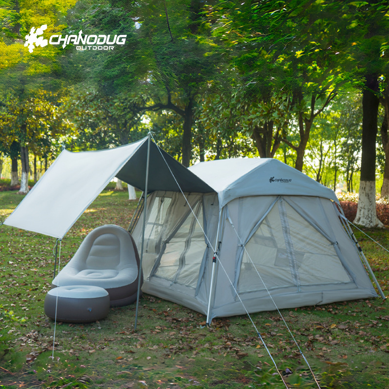 Outdoor fully automatic 4-5 person beach quick-opening folding camping rainproof portable camping sun protection tent