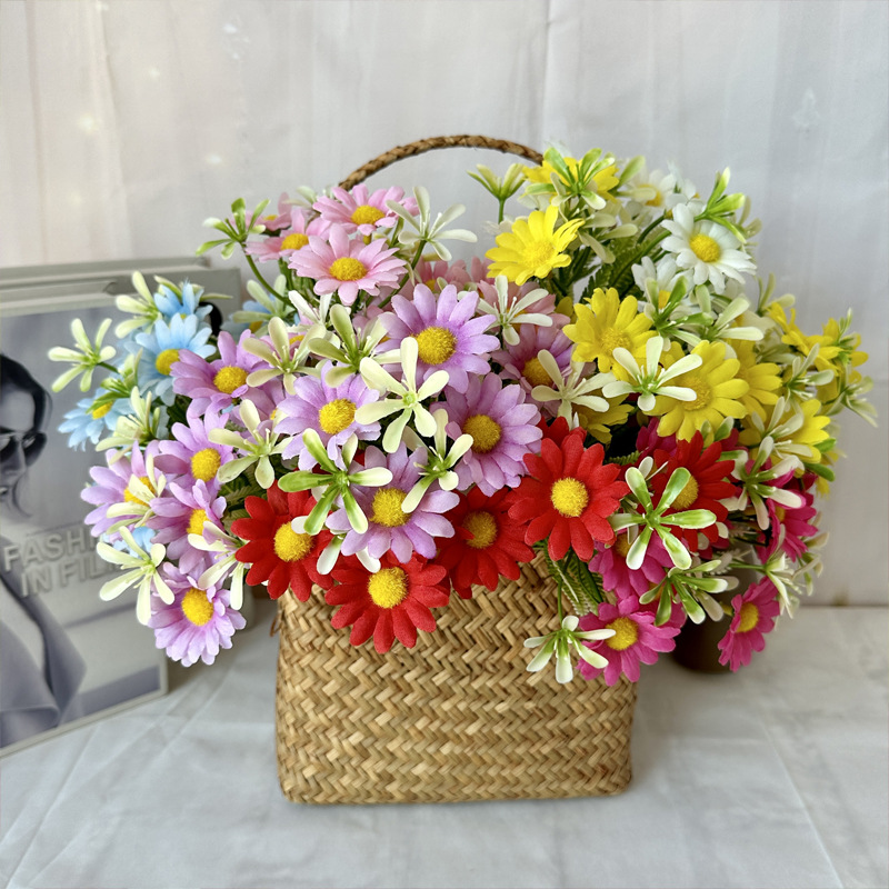 仿真花DIY发饰配件/仿真花/5朵塑膠花/假花/假花批发产品图