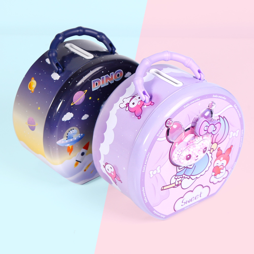 Cute cartoon lockable large-capacity piggy bank, girl's festival gift, home decoration, cross-border piggy bank details Picture