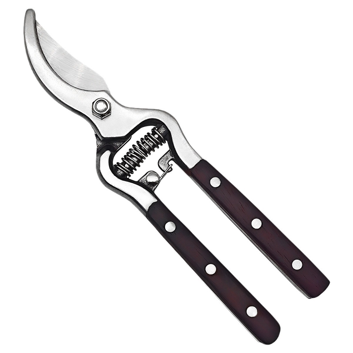 Holsen forged pruning shears with rosewood handles, fruit branch shears, garden and horticultural shears, specially designed for fruit picking and garden pruning Item Picture