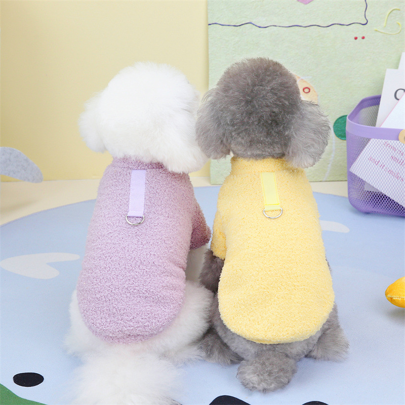 24 otoño invierno nuevo perro tractable marca de moda nublado peluche peluche oso gato pet ropa fabricante en stock details Picture