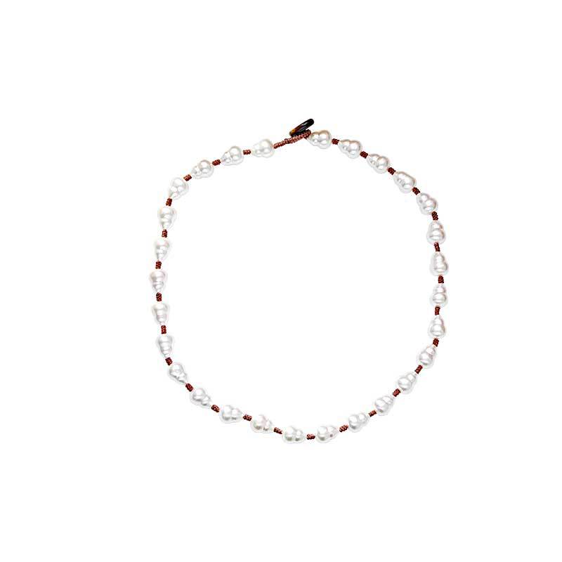 Diseño único moda temperamento calabaza cristal perla pulsera collar mujer 2025 otoño invierno burst suéter cadena accesorios Item Picture