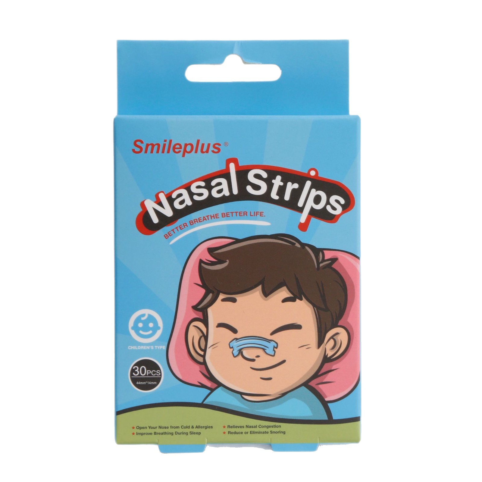 仅供跨境乐趣童趣儿童睡眠打鼾卡通睡眠贴鼻贴批发白底实物图