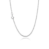 Flash sand Italian niche s925 silver sparkling and glittering collarbone chain plain chain necklace bare chain women's factory supply Item Picture