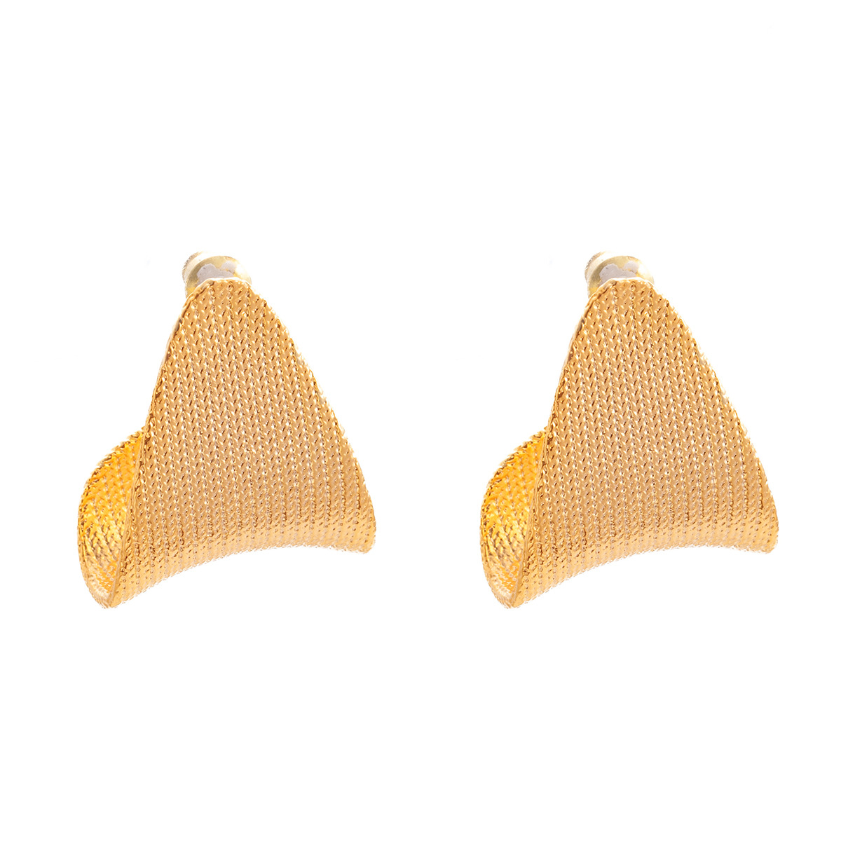 European and American style simple textured triangular ear studs, niche, light luxury, elegant and high-end, personalized and fashionable earrings Item Picture