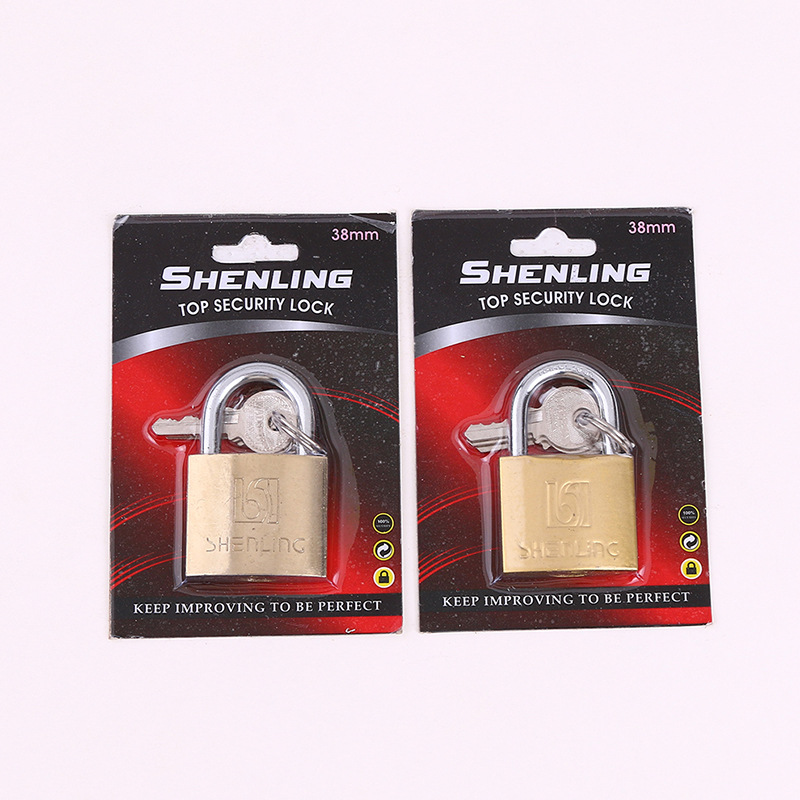 Imitation copper single-line padlock, direct-opening lock, luggage lock, door and window, warehouse door lock, manufacturer's direct supply, bedroom cabinet lock, copper padlock Application Scenario