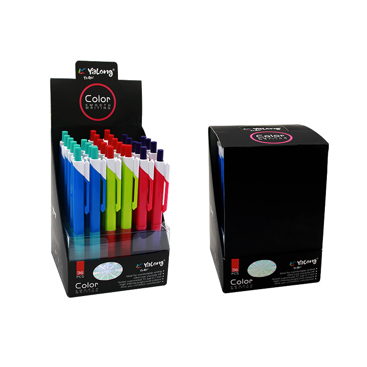 Yalong Cross-border New Design 0.5 color pen barrel high-quality standard office/school medium oil pen Ballpoint pen