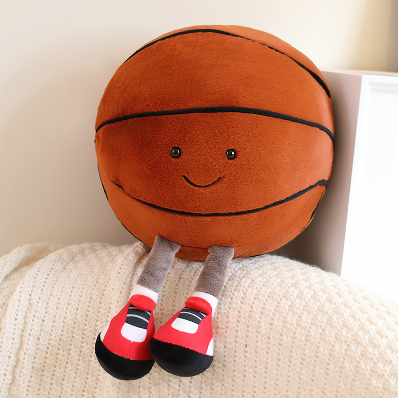 Fabricante en stock baloncesto fútbol peluche bonecos cojín para regalar a los chicos 6 º día del niño regalo de cumpleaños muñeca Specification image