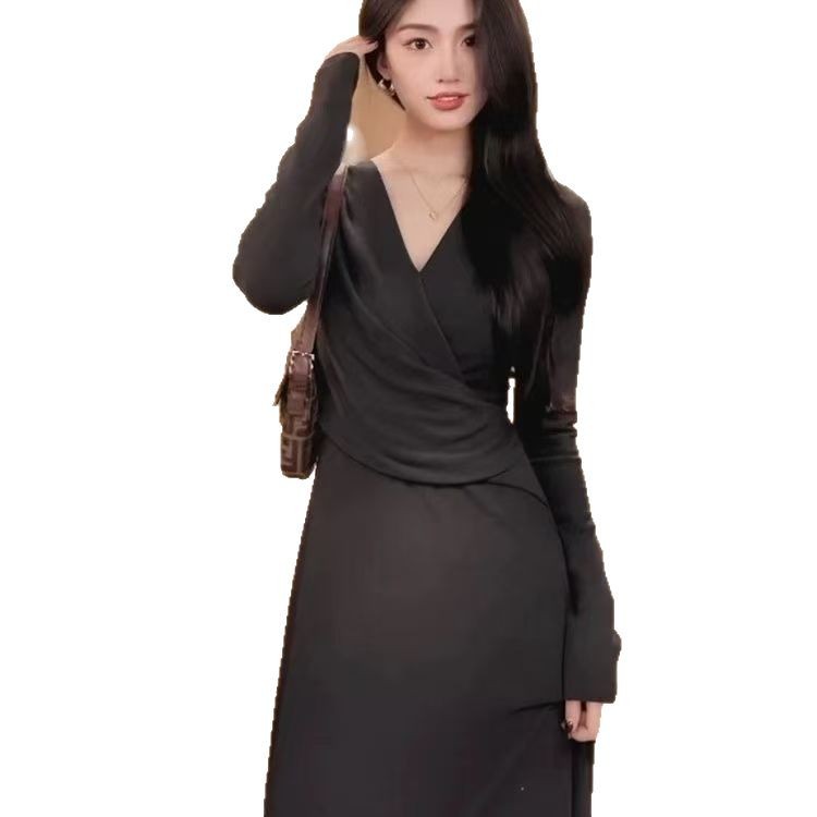 连衣裙/裙子/国风服装/女装/大码女装连衣裙白底实物图