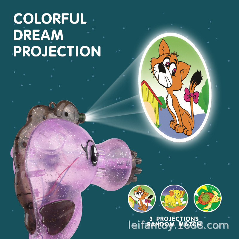 New 9-hole bubble machine, 13-hole seahorse transparent projection with light bubble gun, children's electric bubble machine toy Specification image