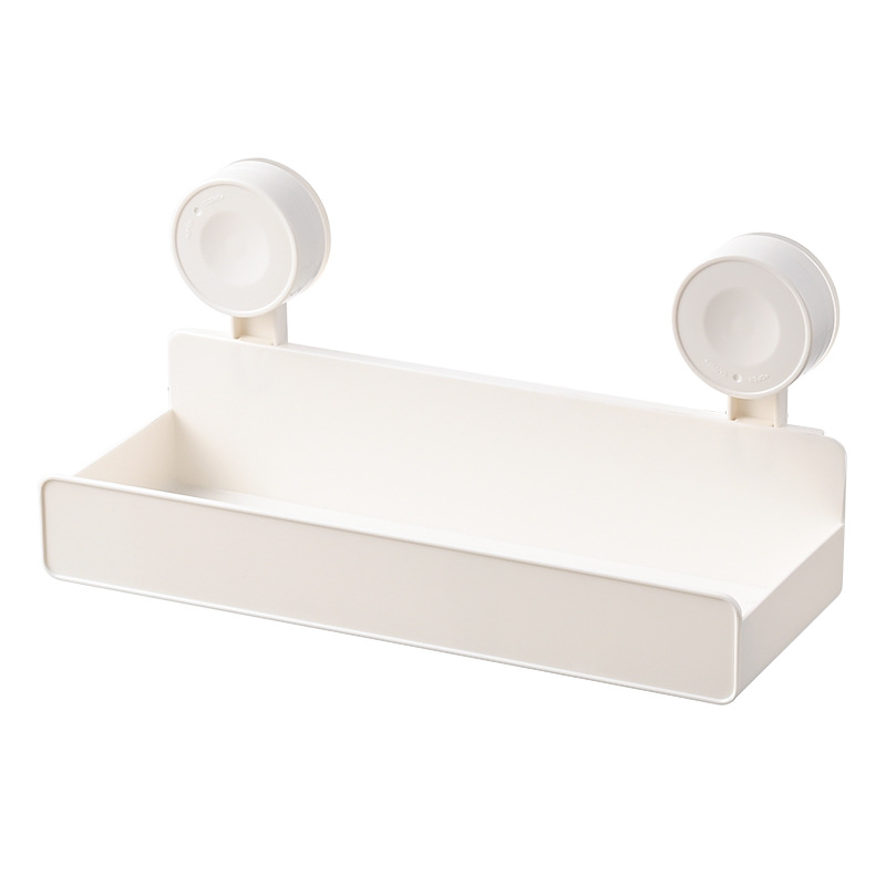 Suction cup storage rack, wall-mounted rack for kitchen and bathroom without drilling, bathroom and kitchen corner washbasin storage rack Item Picture