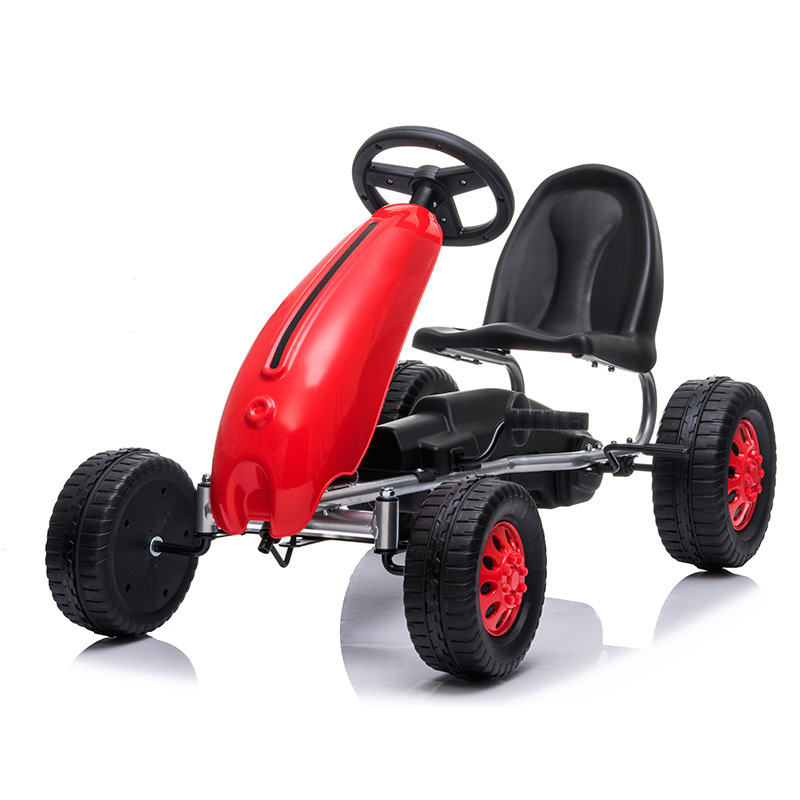 岳氏车业助力脚踏卡丁车四轮自行车儿童自行车白底实物图