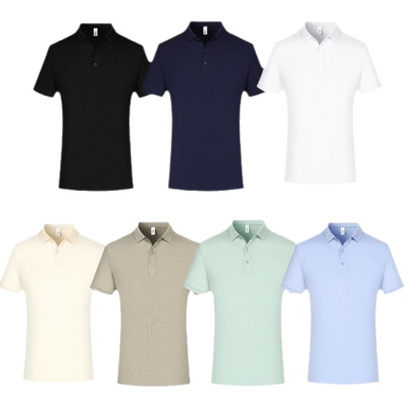 服装/polo衫/男大码春装/男装polo衫/短袖t男半袖潮牌白底实物图