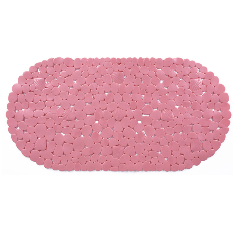 源头厂家定制贝壳石头浴室垫PVC卫生间垫浴缸脚垫白底实物图