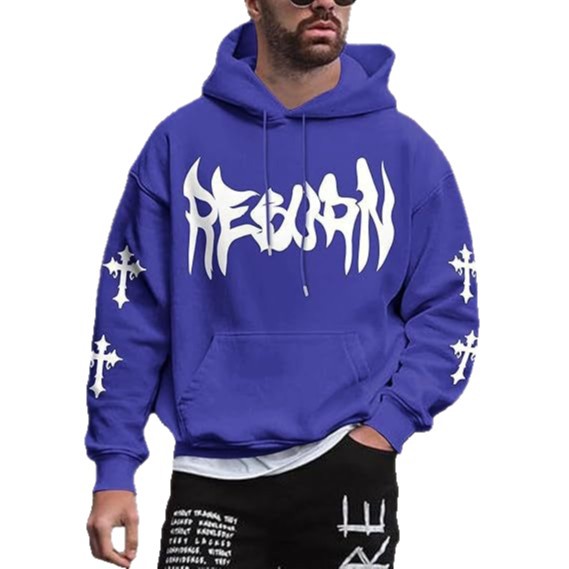 European and American cross-border dark sweatshirts, men's and women's hoodies, Gothic couples, Harajuku large-sized printed sweatshirts and hoodies Specification drawing