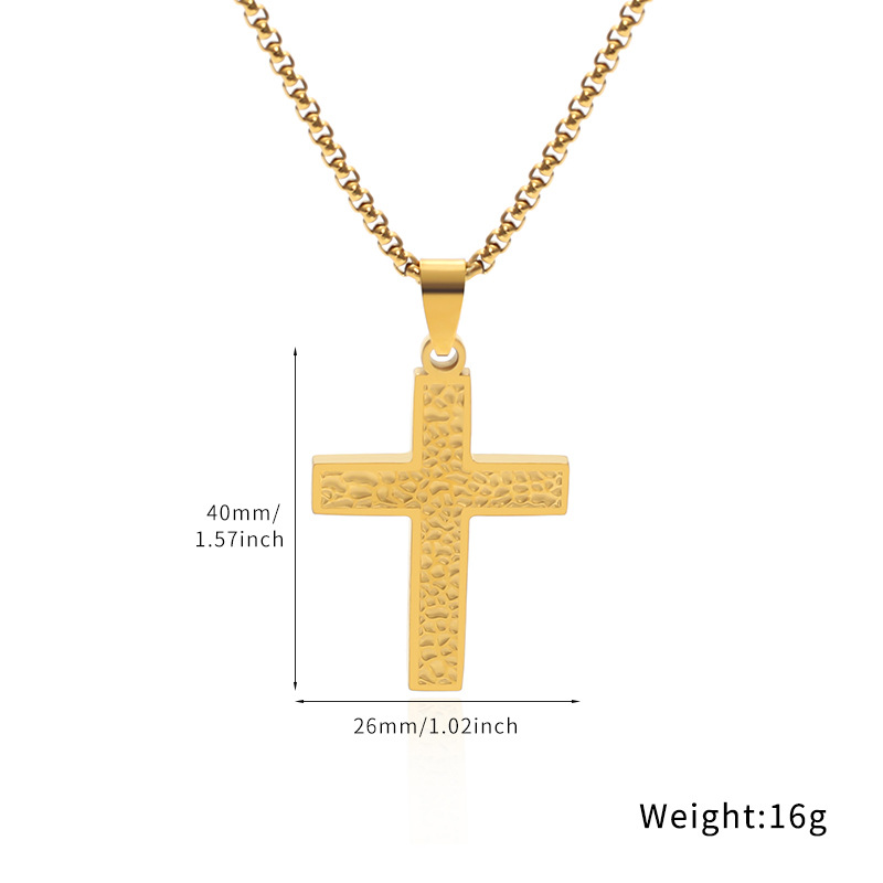 European and American titanium steel cross-shaped pendant, unique punk retro trend men's and women's stainless steel cross-shaped pendant Application Scenario