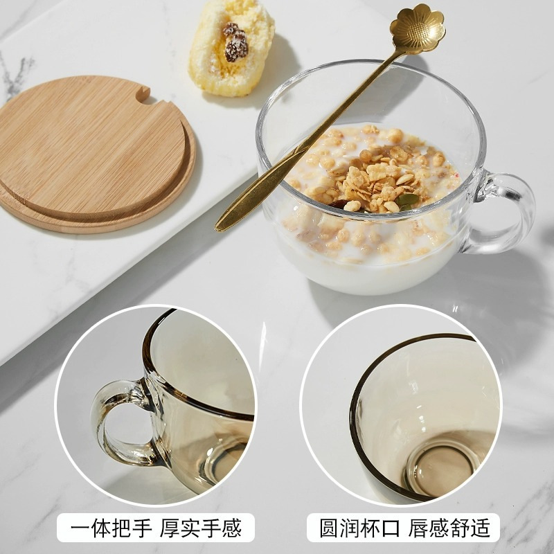 玻璃杯/茶杯水杯/玻璃杯茶杯/钢化玻璃杯/多巴胺玻璃杯细节图