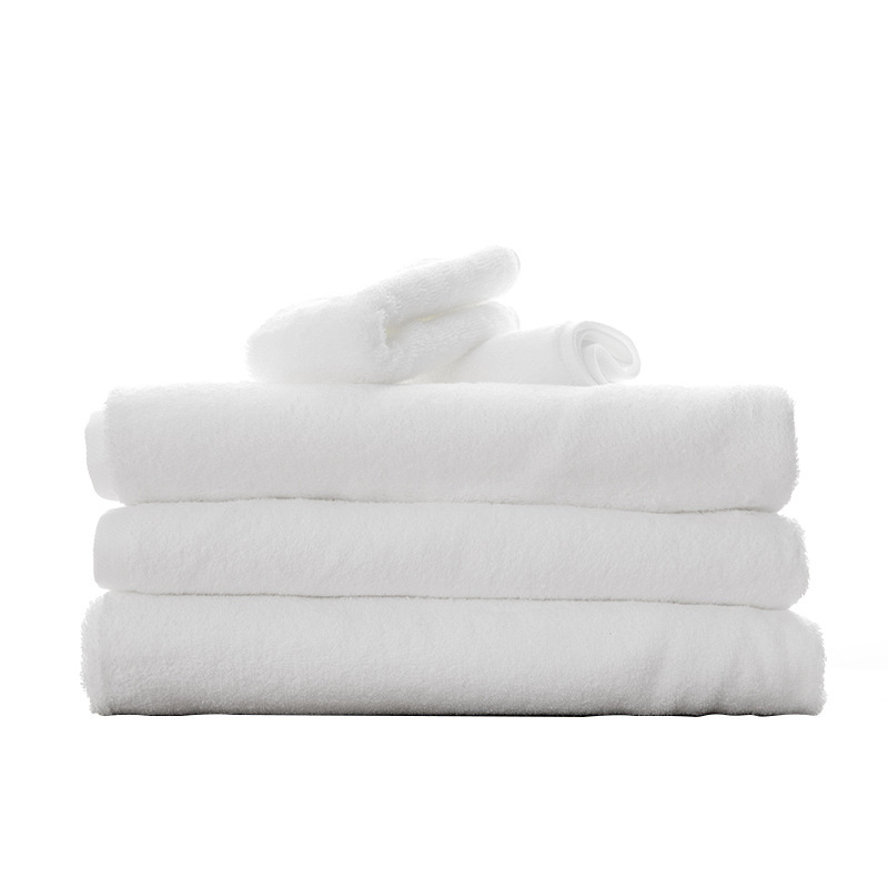 Pure cotton white towels, bath towels, small square towels, high-end homestays, hotels, saunas and beauty salons, especially absorbent floor towels Item Picture
