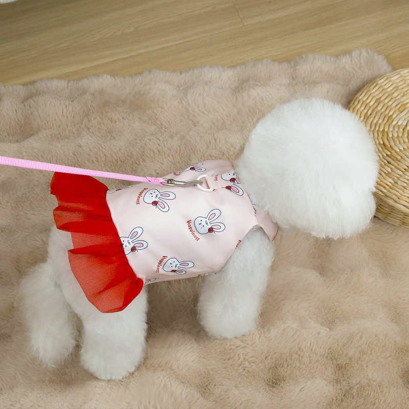 New spring and summer dog and cat clothing, pet halter nets, gauze skirts, evening gowns, small and medium-sized dog supplies Application Scenario