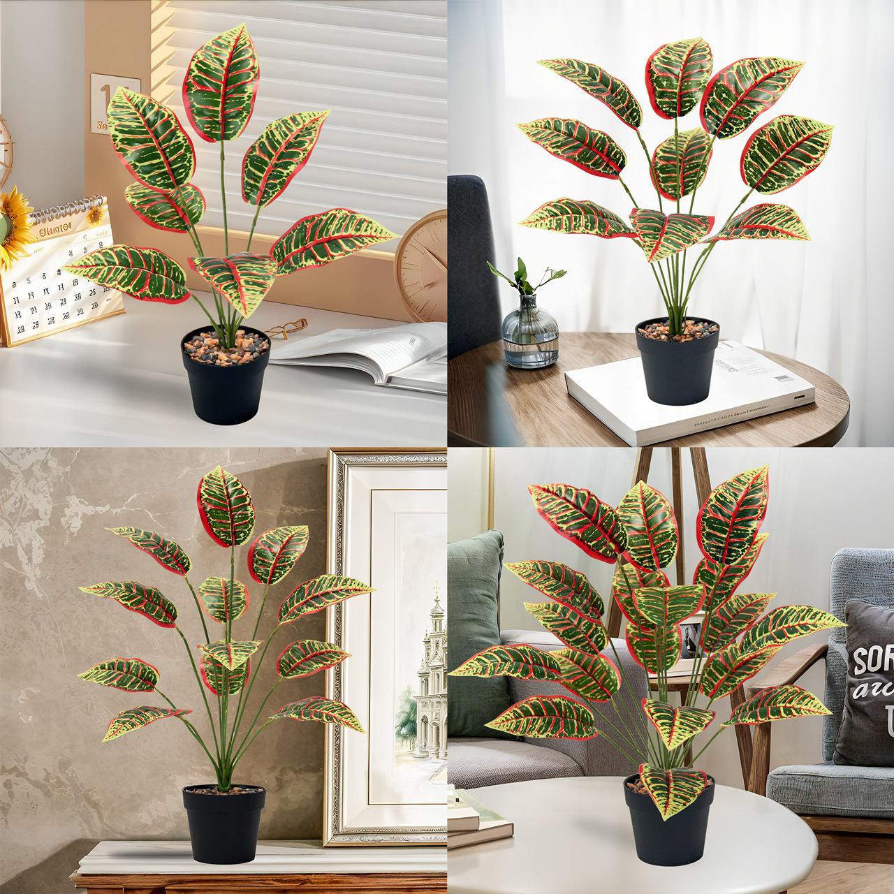 Artificial green plants, small color-changing wood, European-style interior decoration, outdoor garden, wedding arrangement, PVC plastic, artificial plants