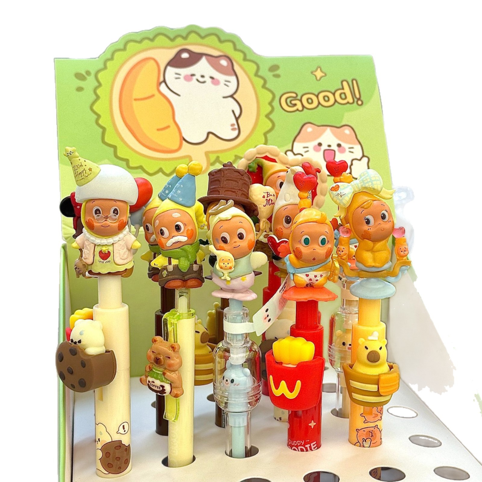 新款星醒人卡通可爱高颜值软胶中性按压水笔学生学习文具用品