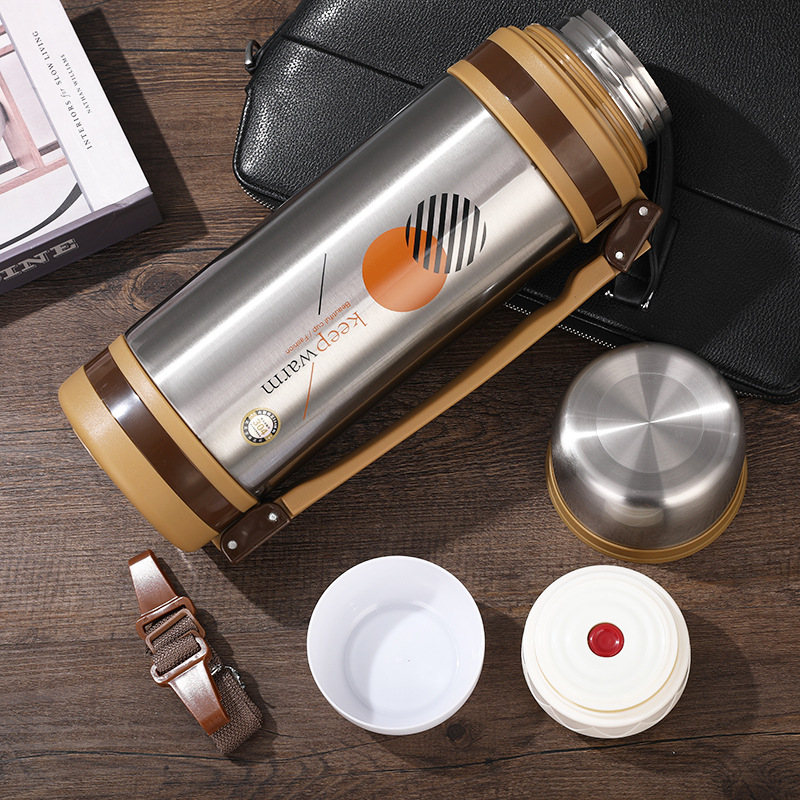 Stainless steel insulated bottles, insulated cups, insulated kettles, hot water bottles, insulated boxes, large-capacity leak-proof insulated boxes Specification image