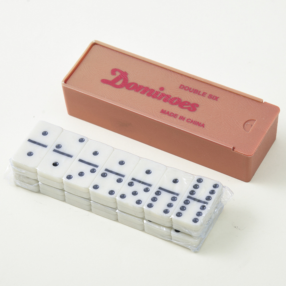 Cross-border Dominoes 28 sets of double six boxes, ivory Dominoes card board games, children's toys Application Scenario