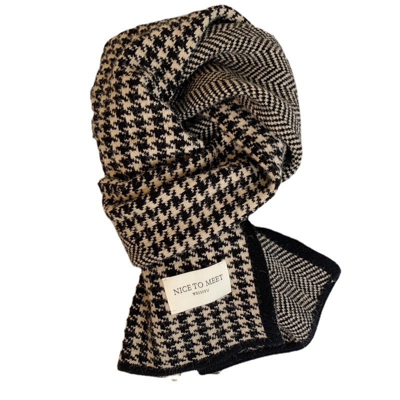 One-piece delivery of solid-color scarves for women, new Korean style for autumn and winter, versatile for students and couples, knitted woolen warm scarves, factory direct sales, wholesale from street stalls Item Picture