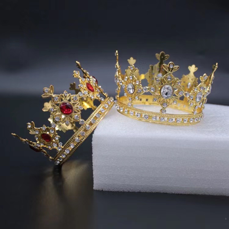 Wholesale of new bride headwear, water diamond crown, bride princess crown, wedding dress accessories, crown hair accessories, and cake decorations Specification image