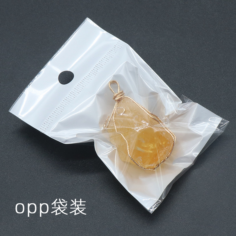 1414- Yellow crystal raw stone wire-wound pendant, pink and white amethyst fluorite, Dongling jade Irregular Stone necklace accessory Application Scenario