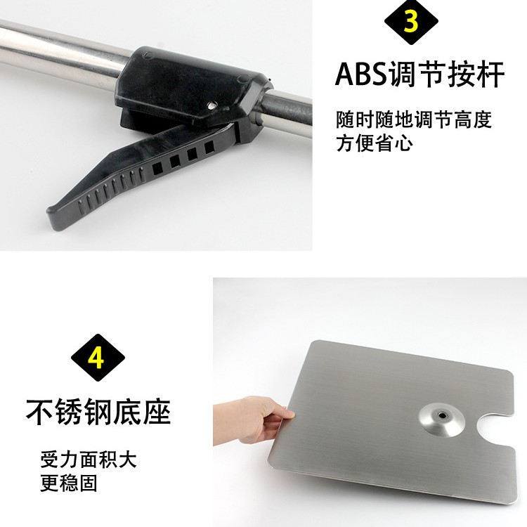 Large floor-standing poster display stand, stainless steel retractable POP promotional advertisement paper stand, promotional information display stand, vertical promotional display stand for stores, commercial event notice support stand, outdoor promotional notice stand Application Scenario
