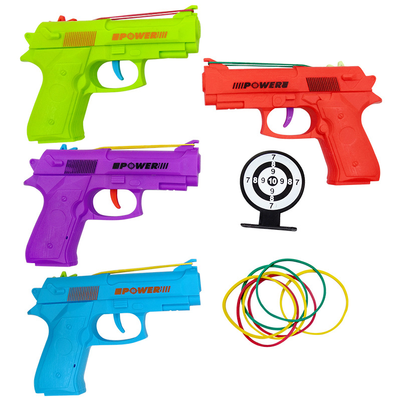 The new popular multi-shot rubber band gun, a competitive shooting game for primary school students, is a toy gift gun Item Picture