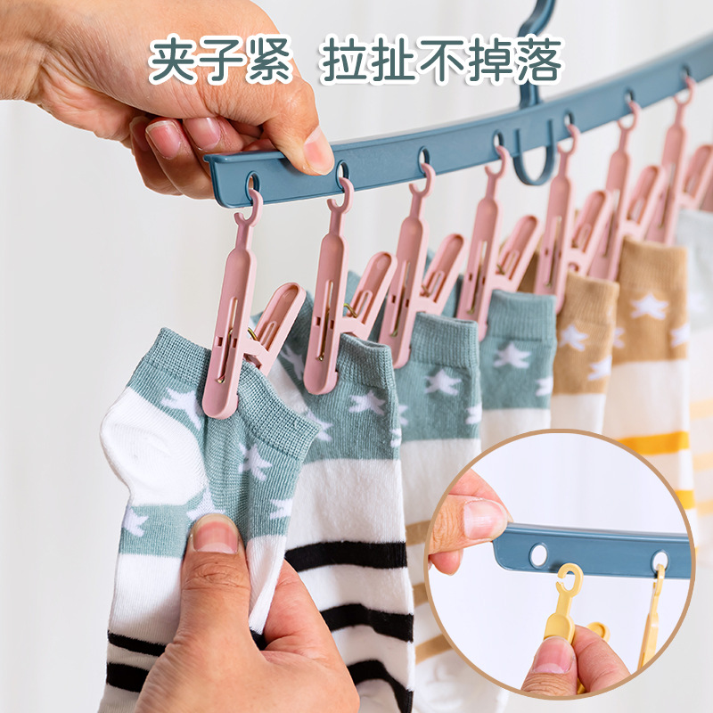 Sock drying magic tool clips, sock clips, clothes drying plastic hangers, multi-clip drying clips, trouser clips, underwear rack Specification image