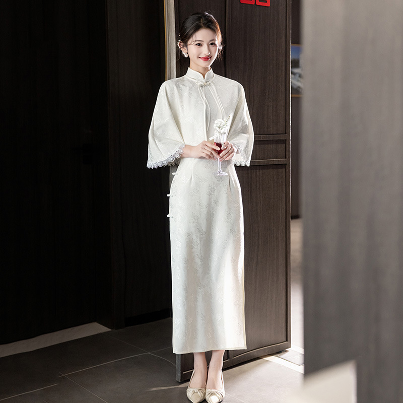 Elegant Chinese trend women's cheongsam dress, sequined dress, student dress, lady dress, wedding dress, veil dress Application Scenario