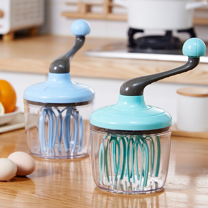 Home baking hand egg beater, cake cream mixer, egg white foaming machine, semi-automatic hand crank egg beater