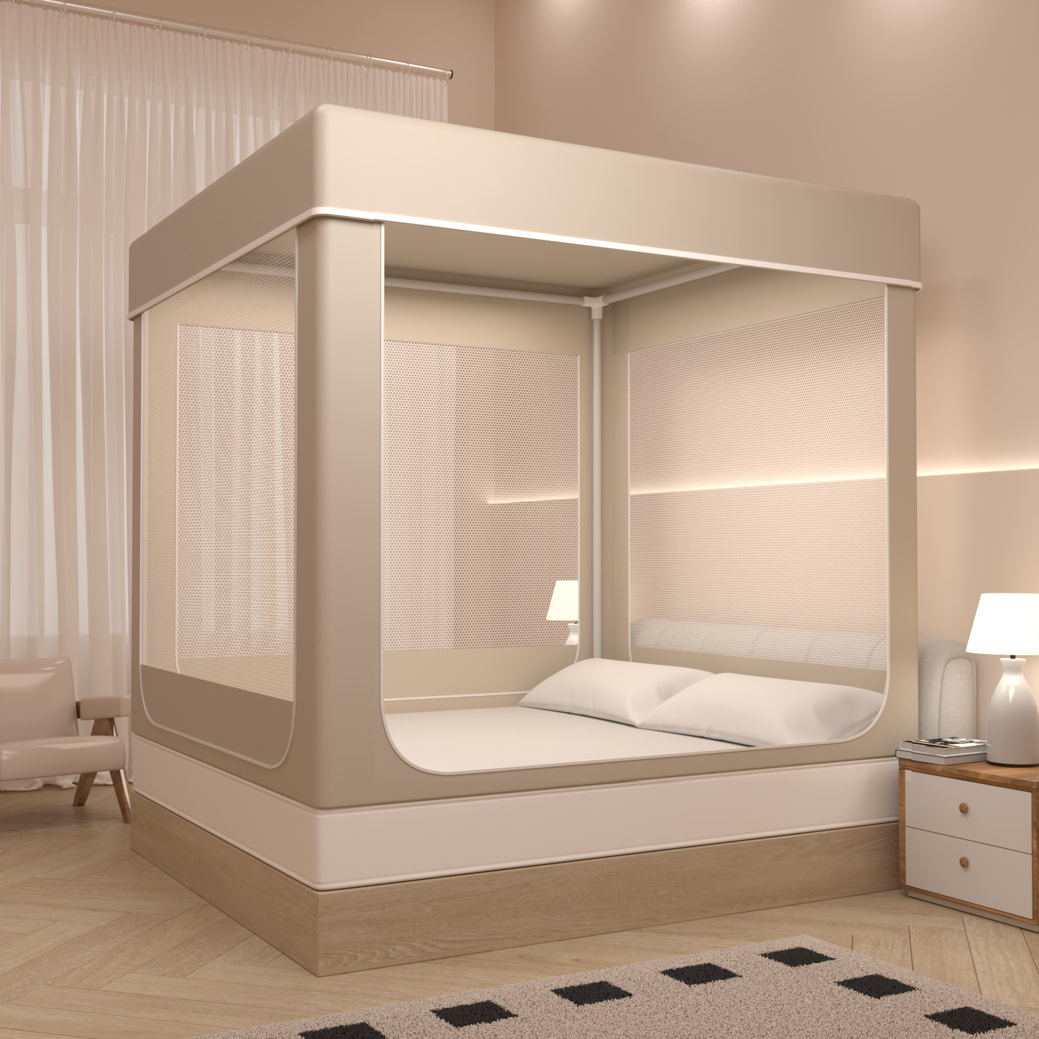 蚊帐、床幔实物图