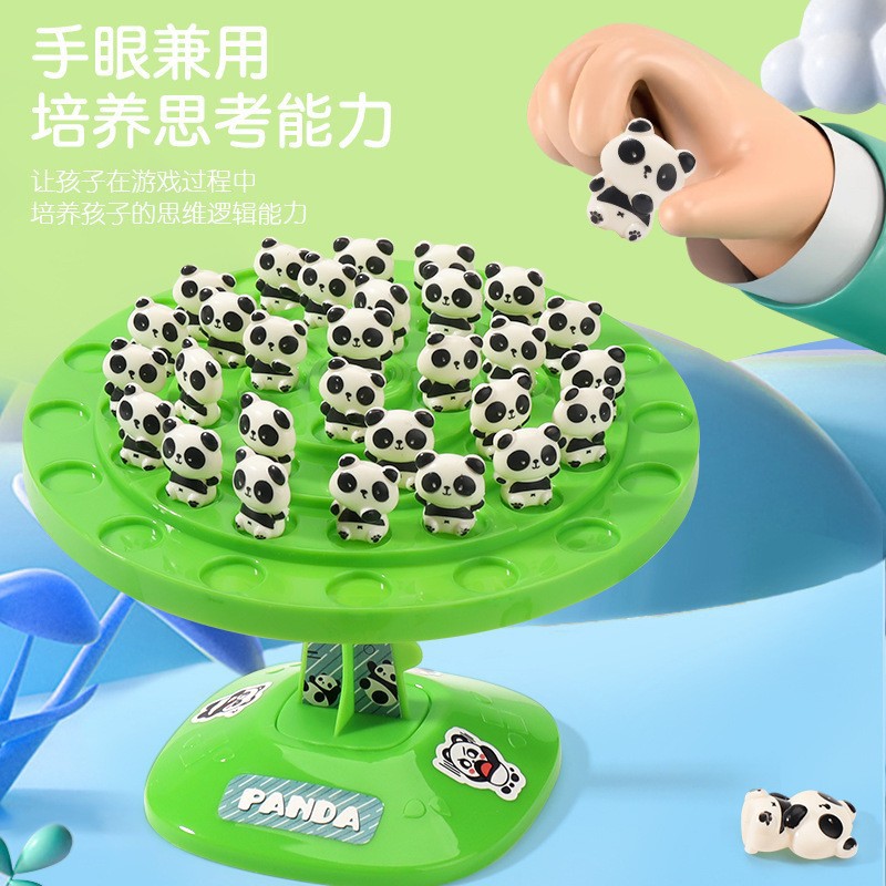 Children's two-person battle panda Balance tree Balance Astronaut puzzle board game, children's parent-child interactive toy Application Scenario