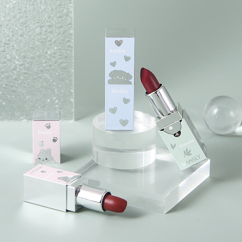 MANSLY Water Crystal Frozen Women's Lipstick single pack paper box, 24 pieces display box plus 4 pieces trial pack Item Picture