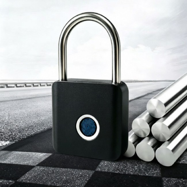Cross-border wholesale fast fingerprint recognition smart padlock, metal anti-theft suitcase lock, portable identification safety lock Specification image