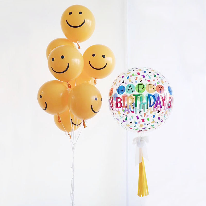Large three-dimensional polka dot aluminum film balloons for children's birthday, wedding, celebration, party, happy birthday, bear balloons Application Scenario