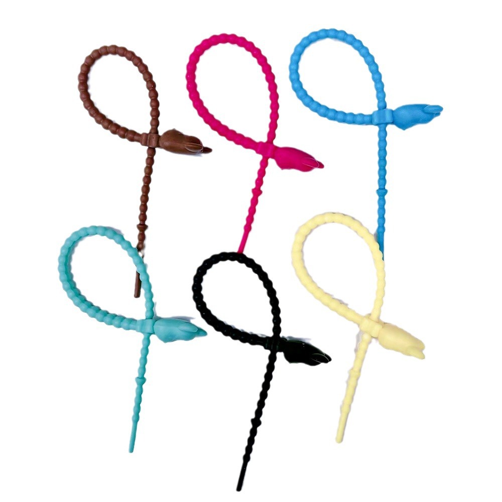 Violent Bear Silicone cable ties, data cables, headphone cables, wire winder, DIY accessories, pendants, Multi-functional retractable lanyard Item Picture